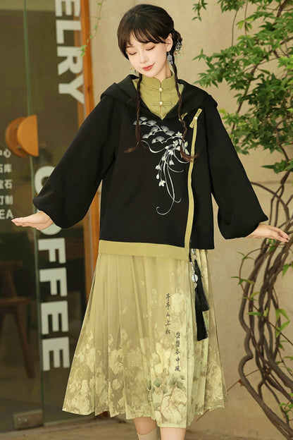 Chinese-style Girl Hoodie + Skirt