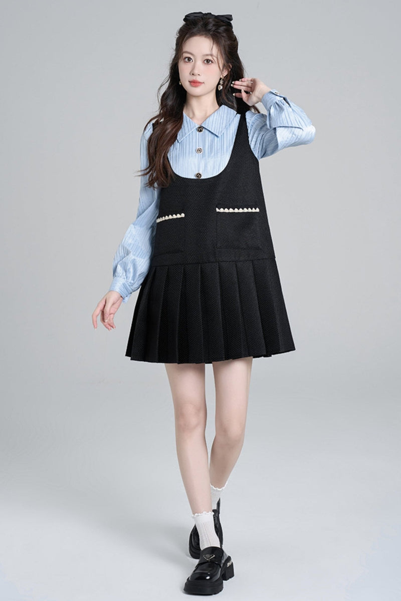 French Hepburn Pleated Doll Dress