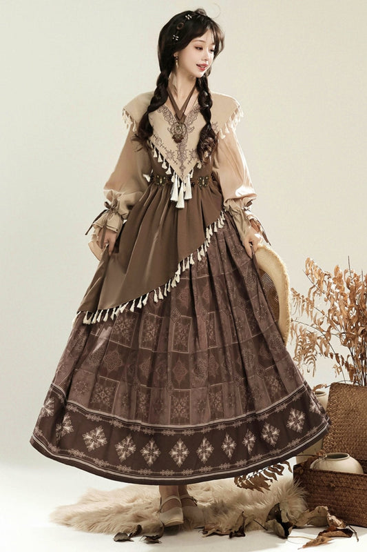 Exotic Retro Chinese-style Dress + Fake Collar