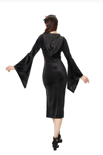 Gothic Witch Slit Cheongsam Dress