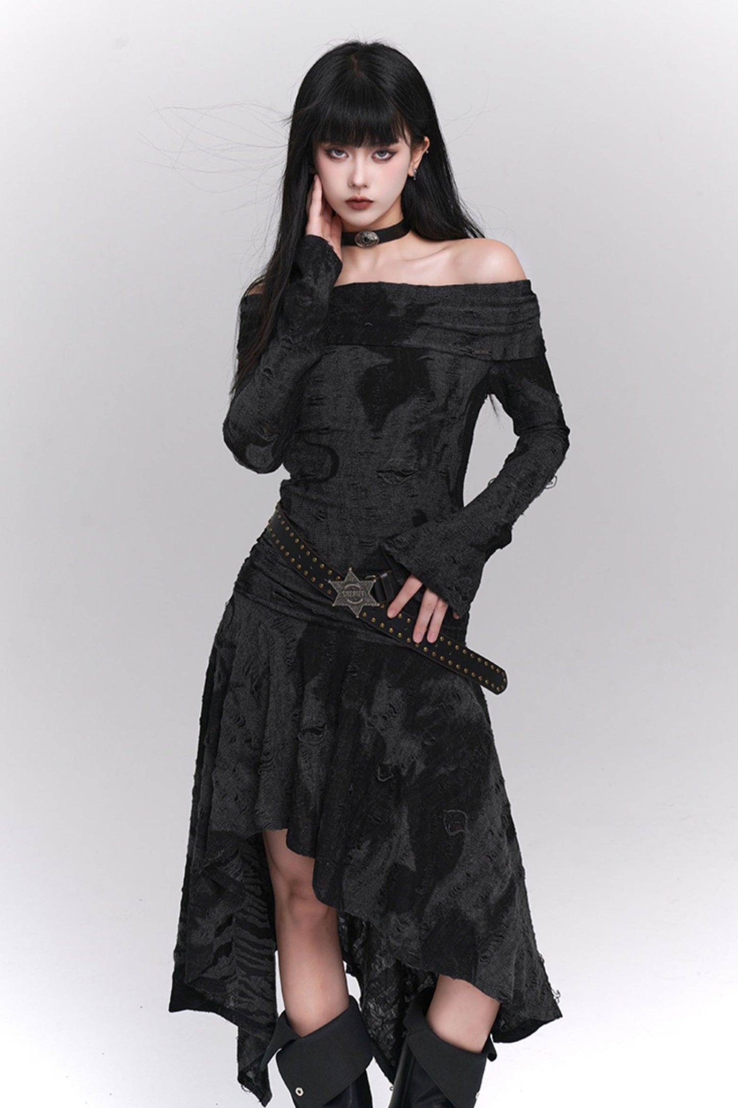 Cold Niche One-shoulder Dress