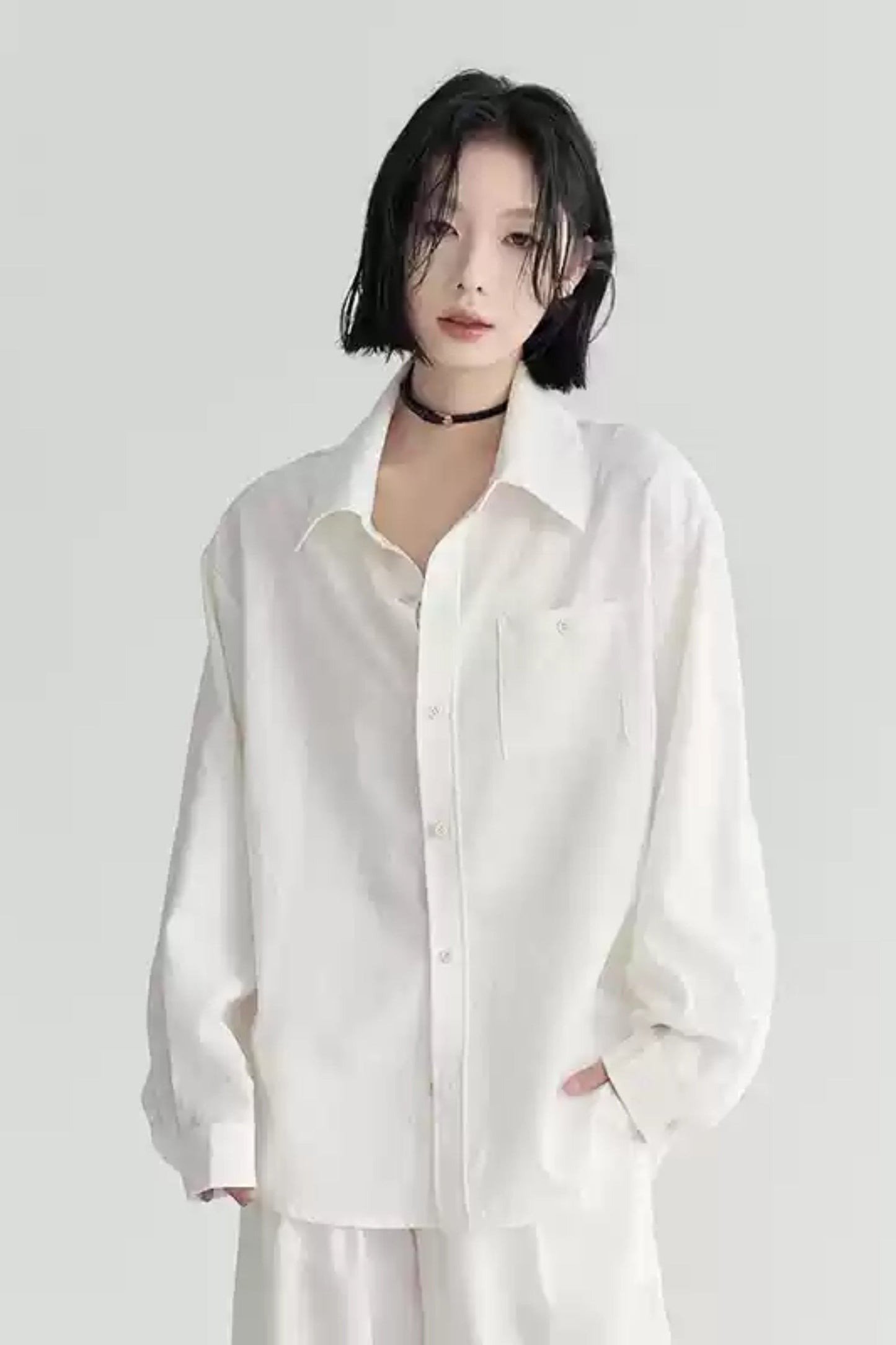 Cotton Linen Long Sleeve Shirt Trousers Set