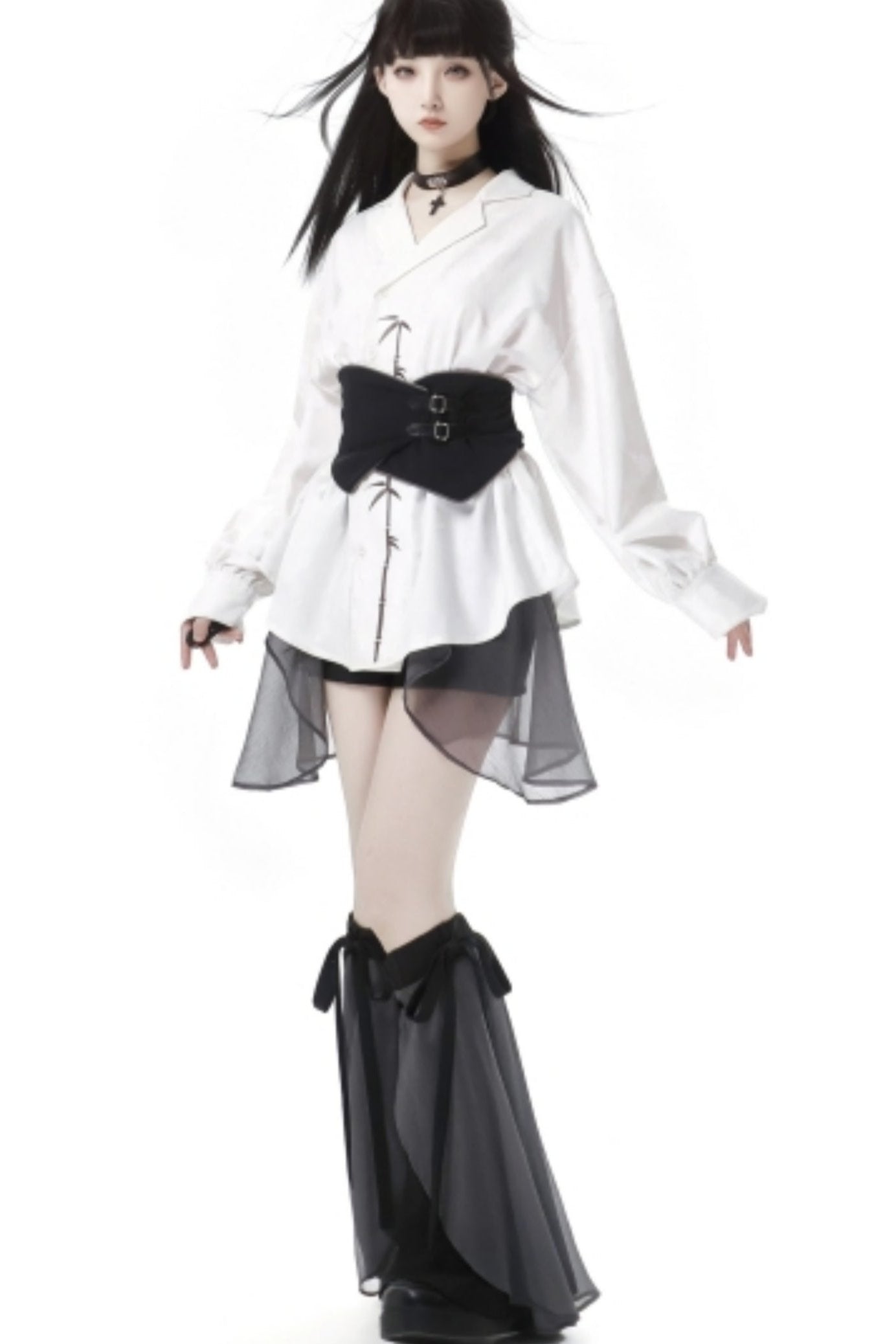 Bamboo Embroidery Shirt Set