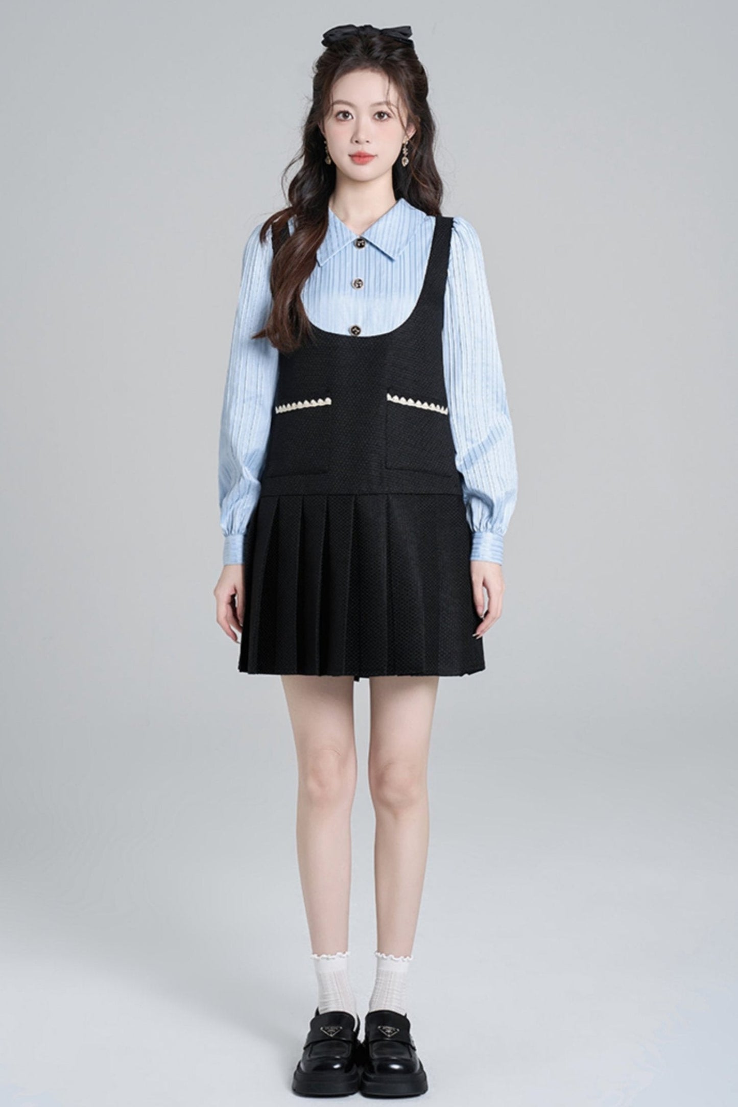 French Hepburn Pleated Doll Dress