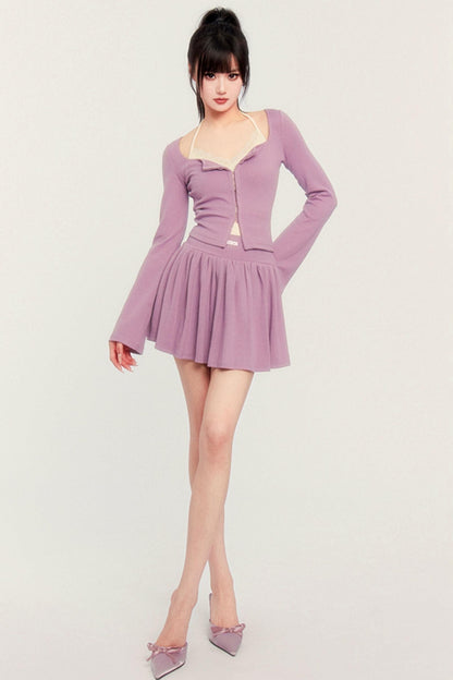 Two Piece Lace Knit Set