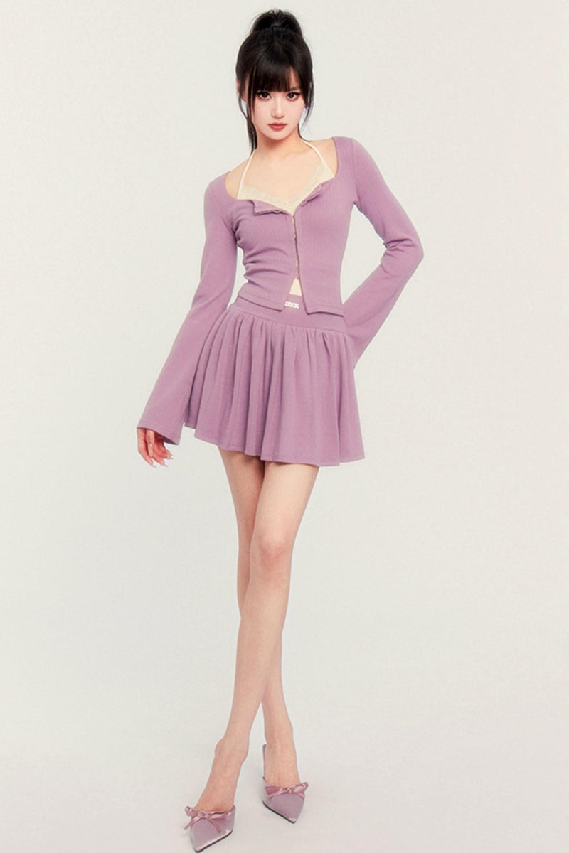 Two Piece Lace Knit Set