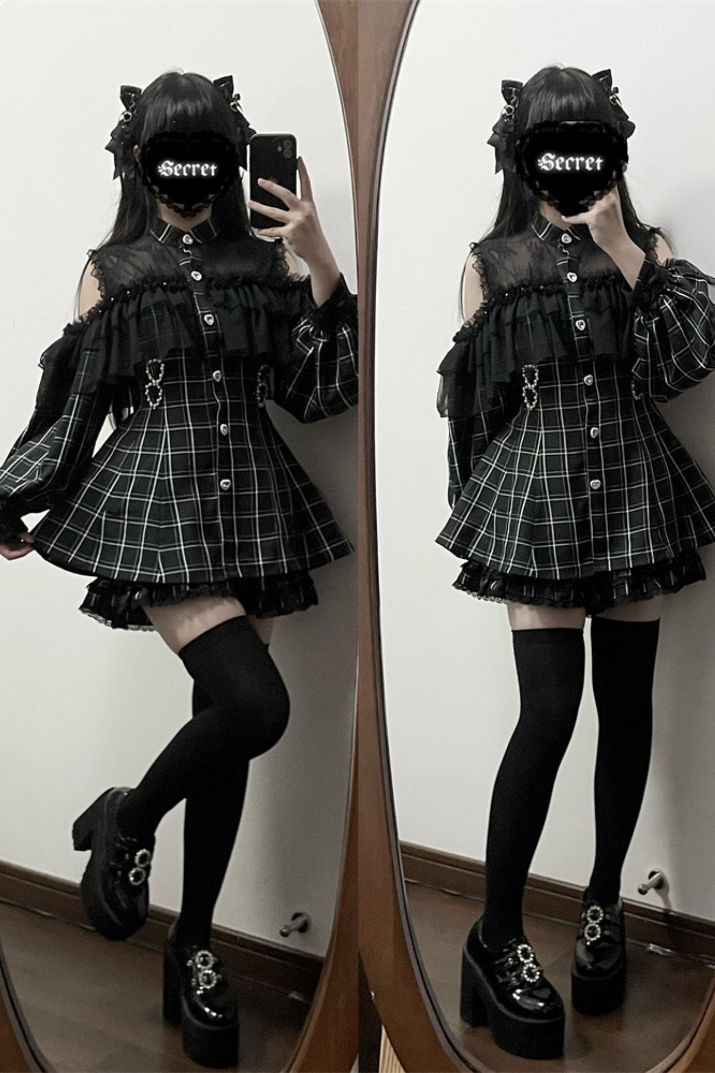 [pre-order] Japanese Yarn Off Shoulder Cape Suit