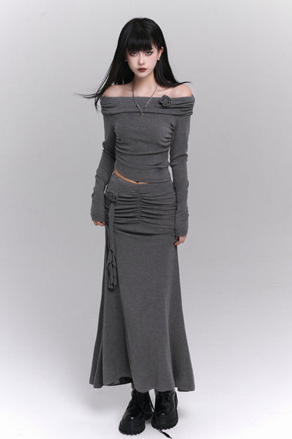 Sweet Spicy One-shoulder Set