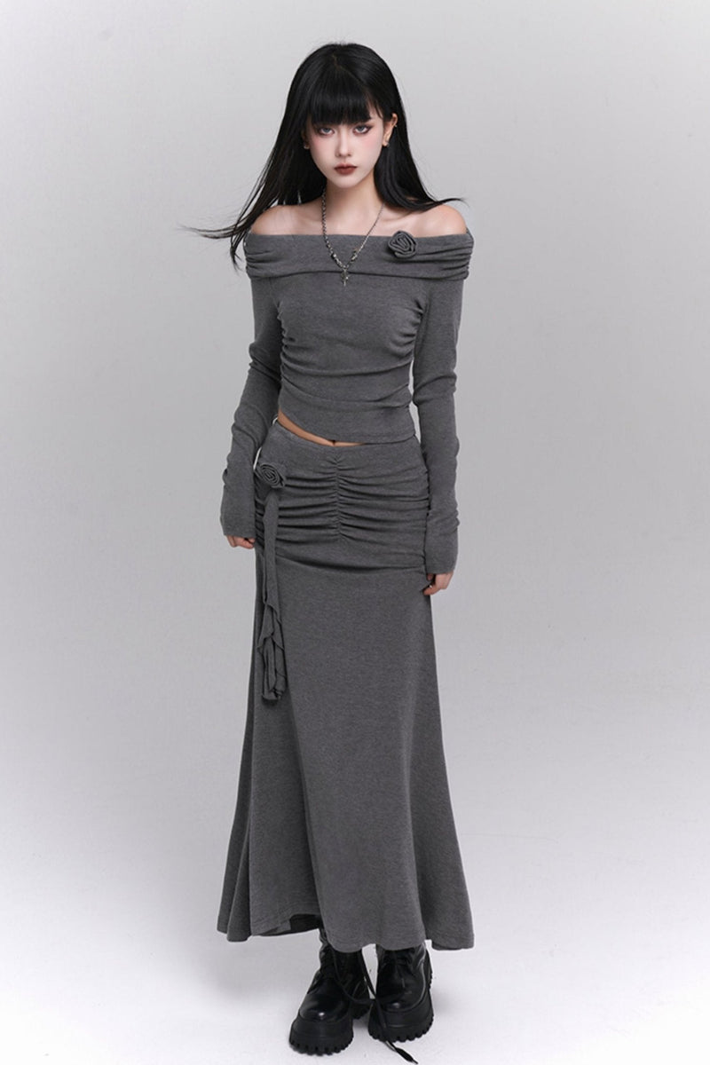 Sweet Spicy One-shoulder Set