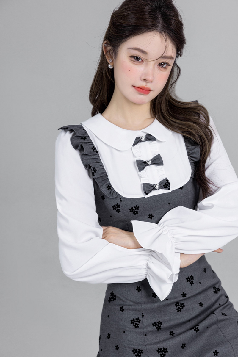 Gray Two-piece Temperance Doll Dress