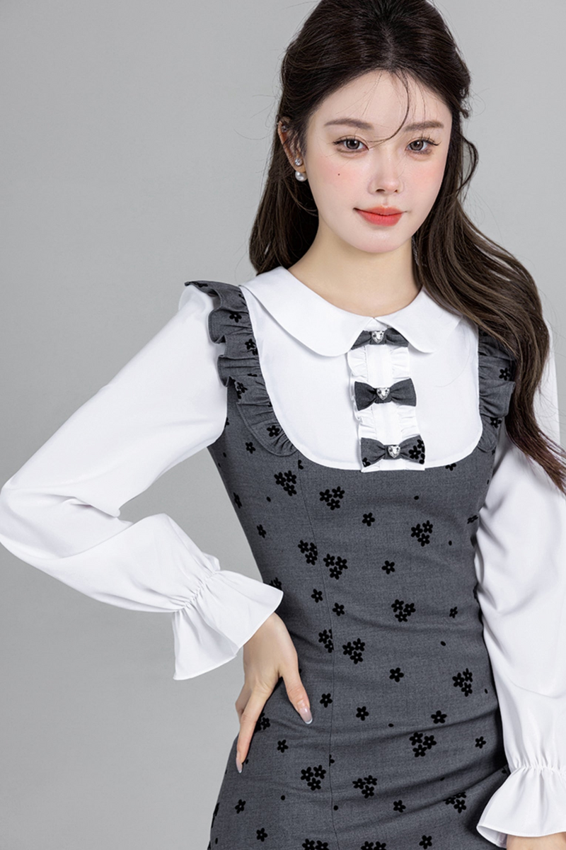 Gray Two-piece Temperance Doll Dress