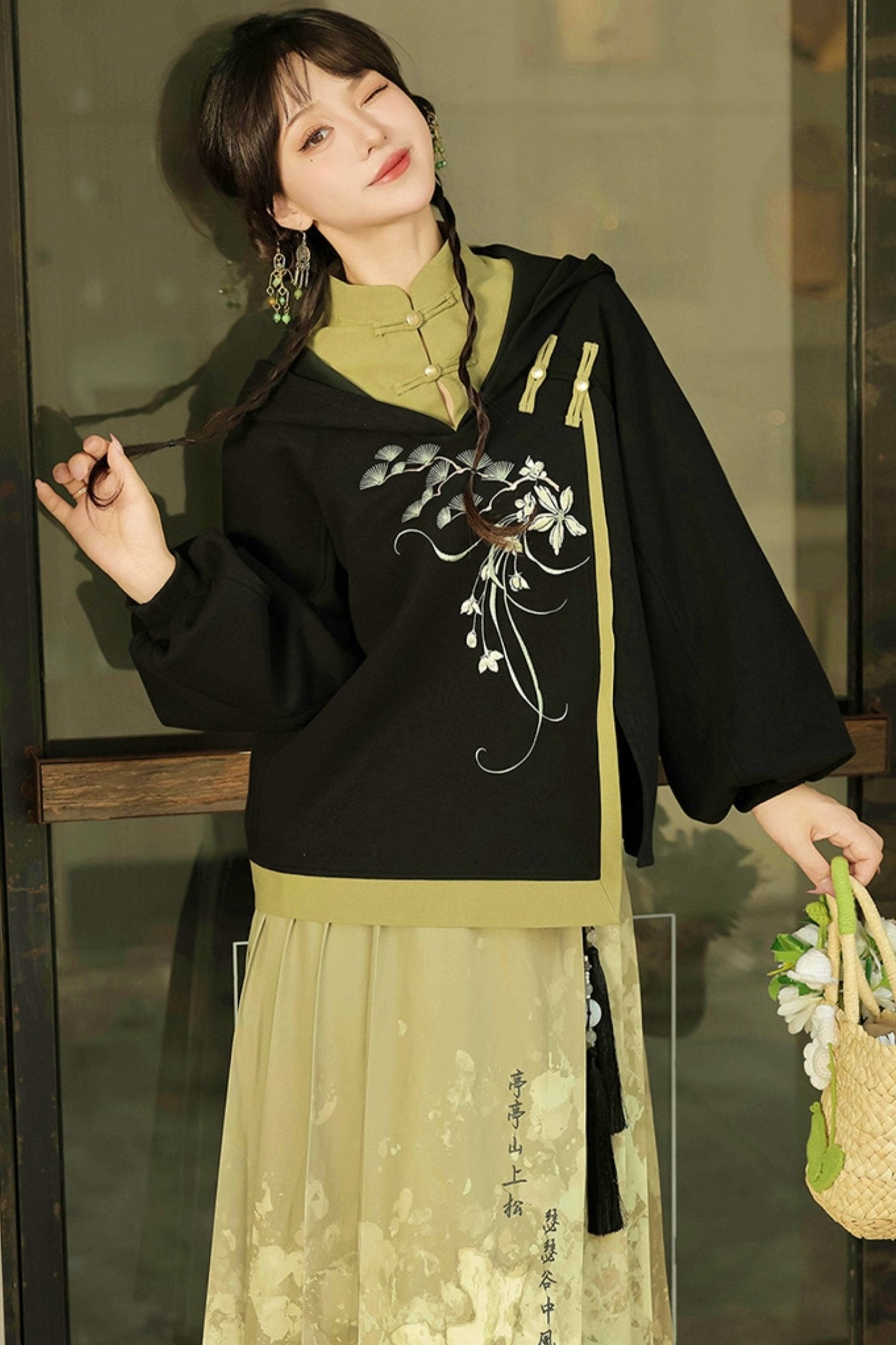 Chinese-style Girl Hoodie + Skirt
