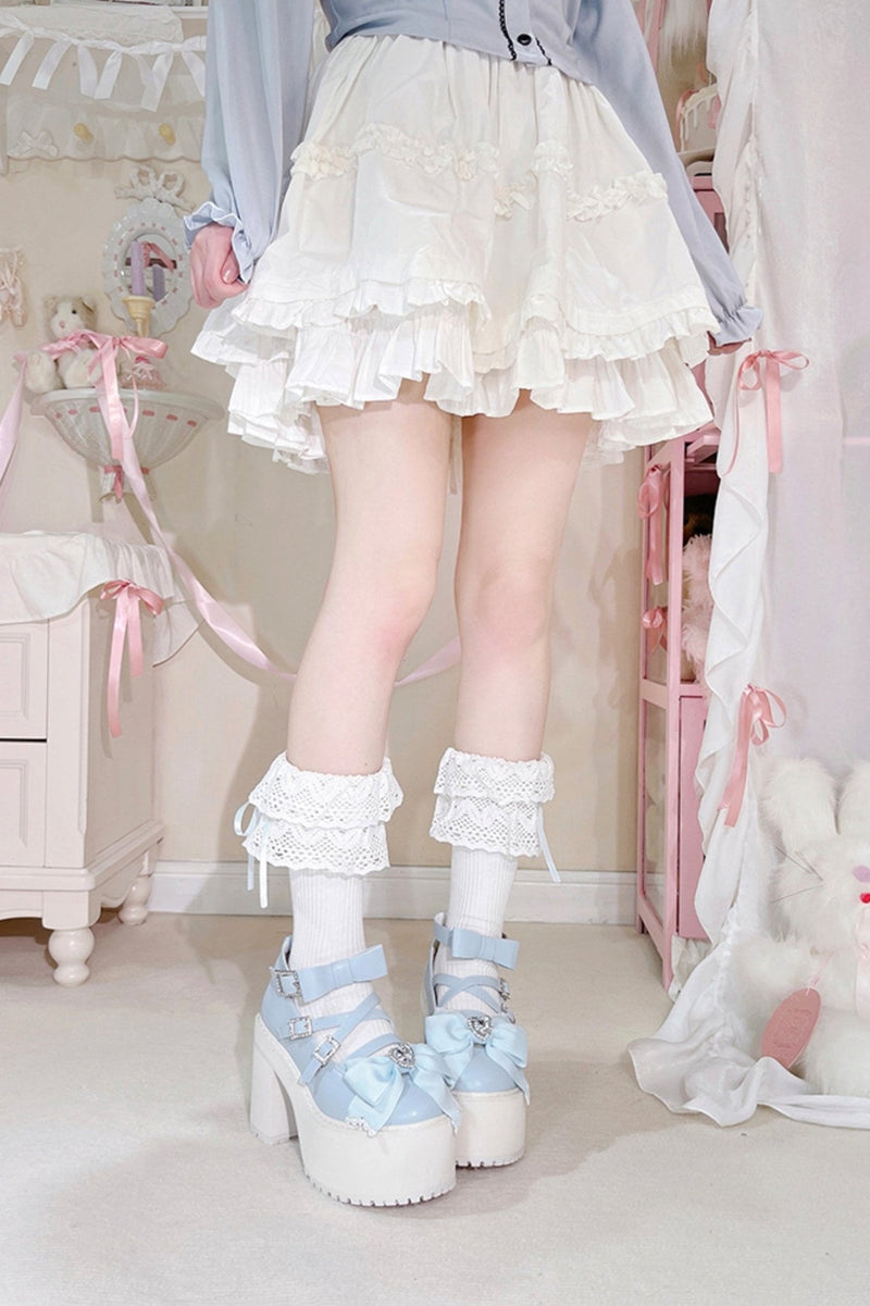 Japanese Block Heel Platform Shoes