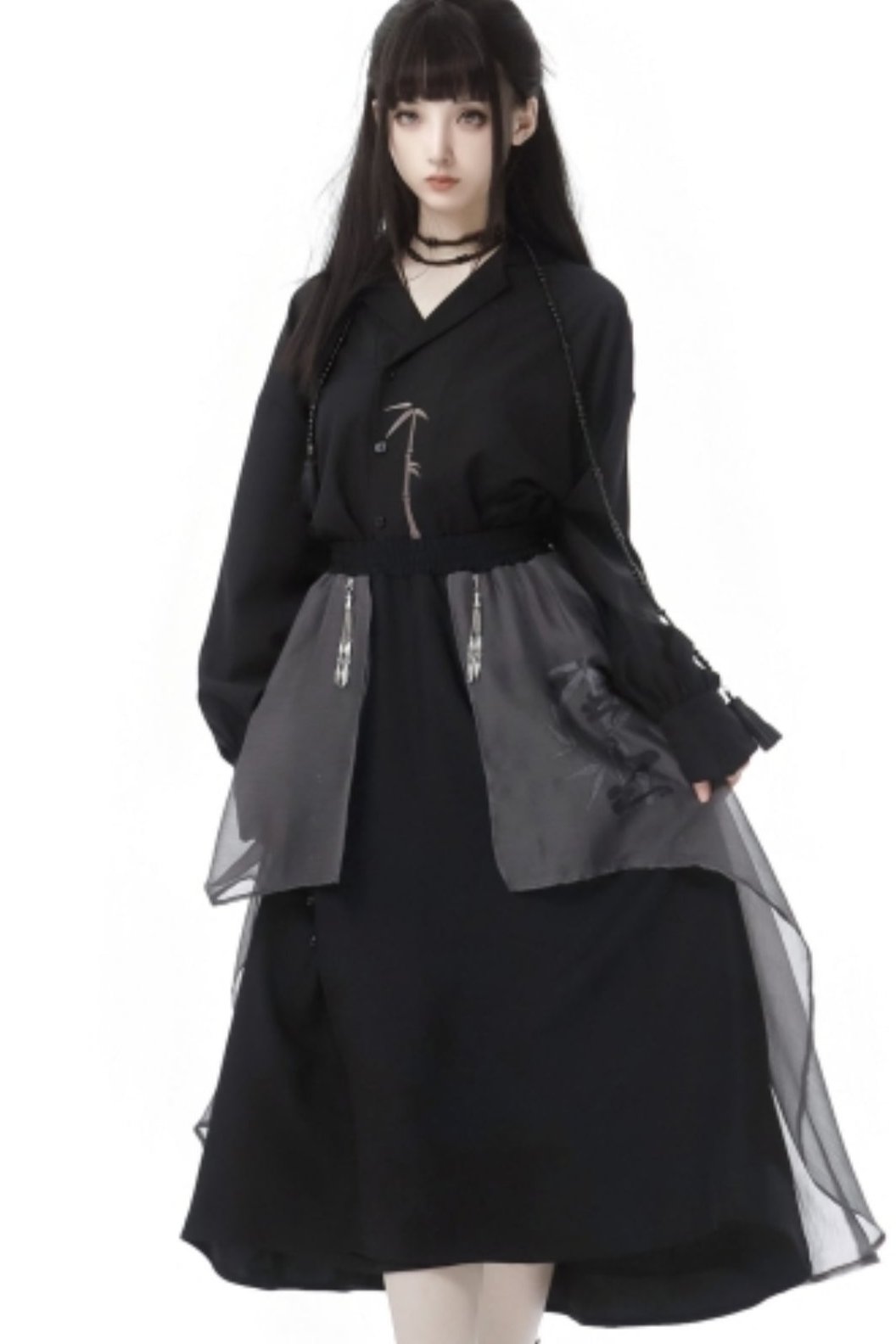 Bamboo Embroidery Shirt Set