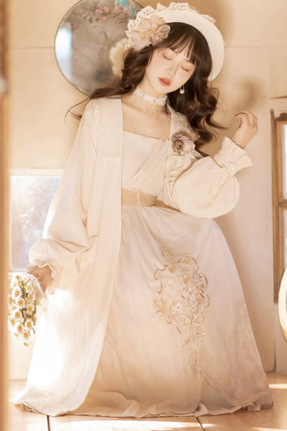 Sweet Retro Jacket + Ruffle Suspender Dress