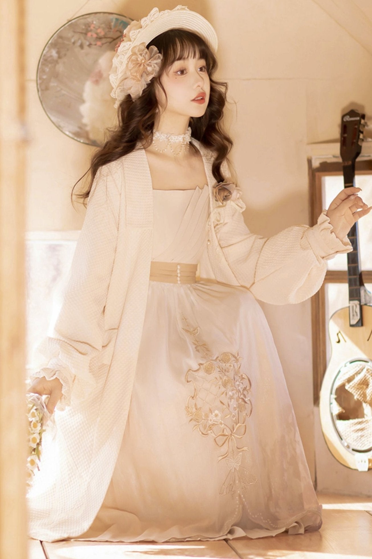 Sweet Retro Jacket + Ruffle Suspender Dress
