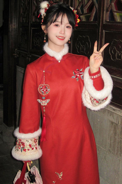 Black Tea Snow Chinese-style Dress Set