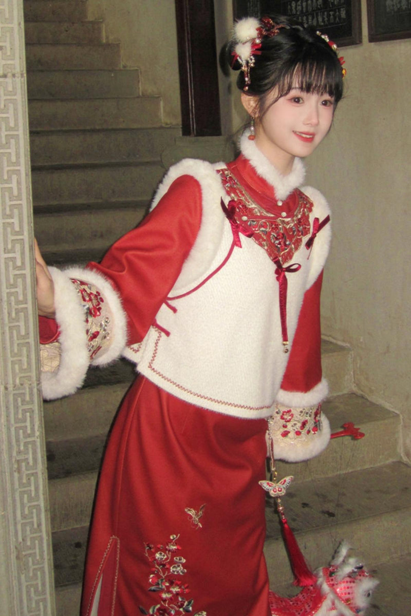 Black Tea Snow Chinese-style Dress Set