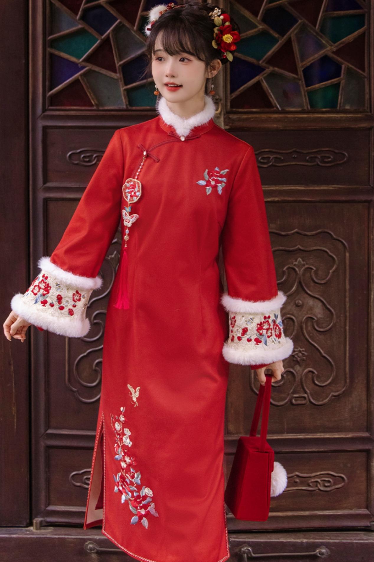 Black Tea Snow Chinese-style Dress Set