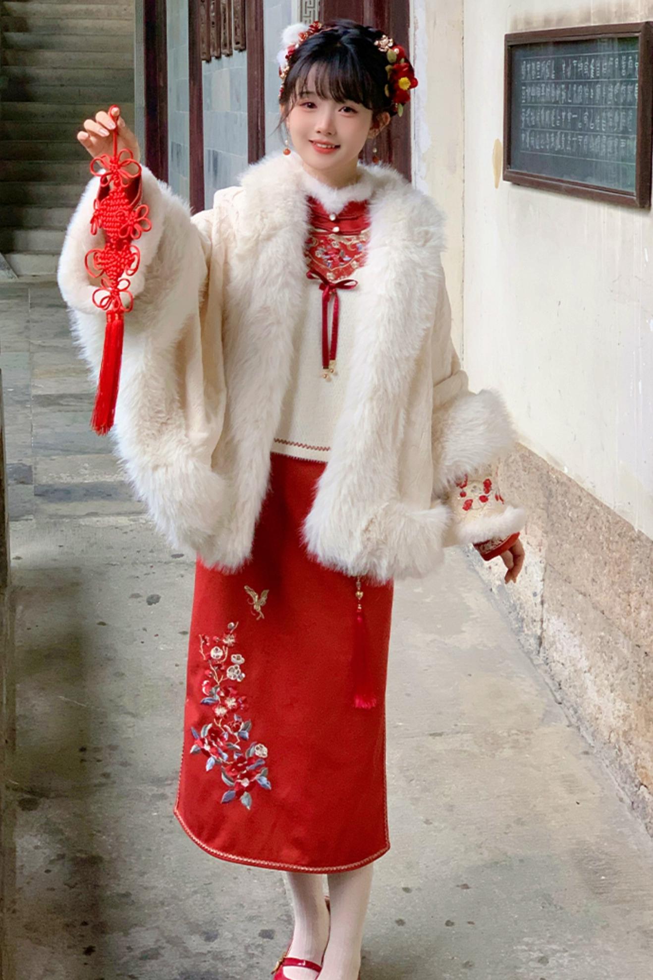 Black Tea Snow Chinese-style Dress Set
