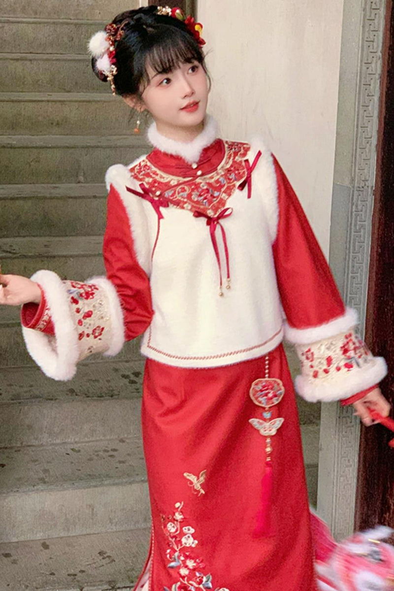 Black Tea Snow Chinese-style Dress Set
