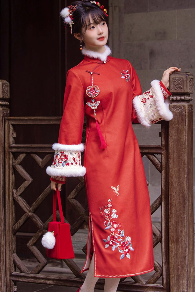 Black Tea Snow Chinese-style Dress Set