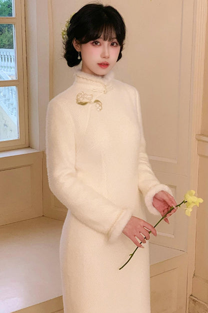 Two Tone Waist Chinese-style Dress