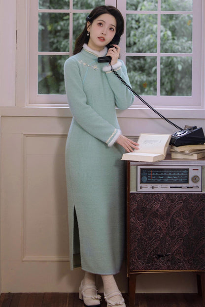 Two Tone Waist Chinese-style Dress