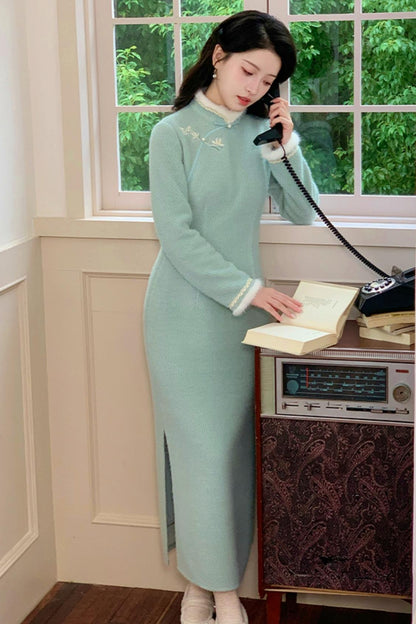 Two Tone Waist Chinese-style Dress