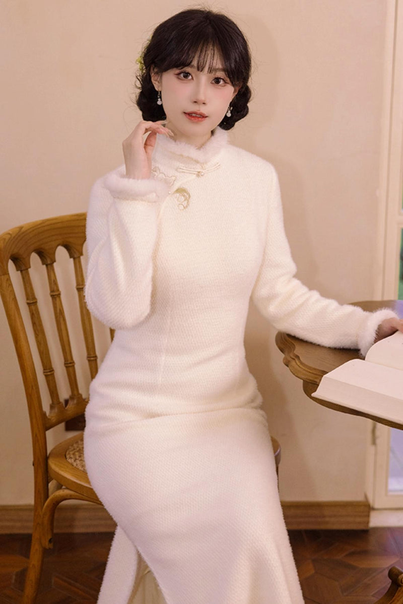 Two Tone Waist Chinese-style Dress