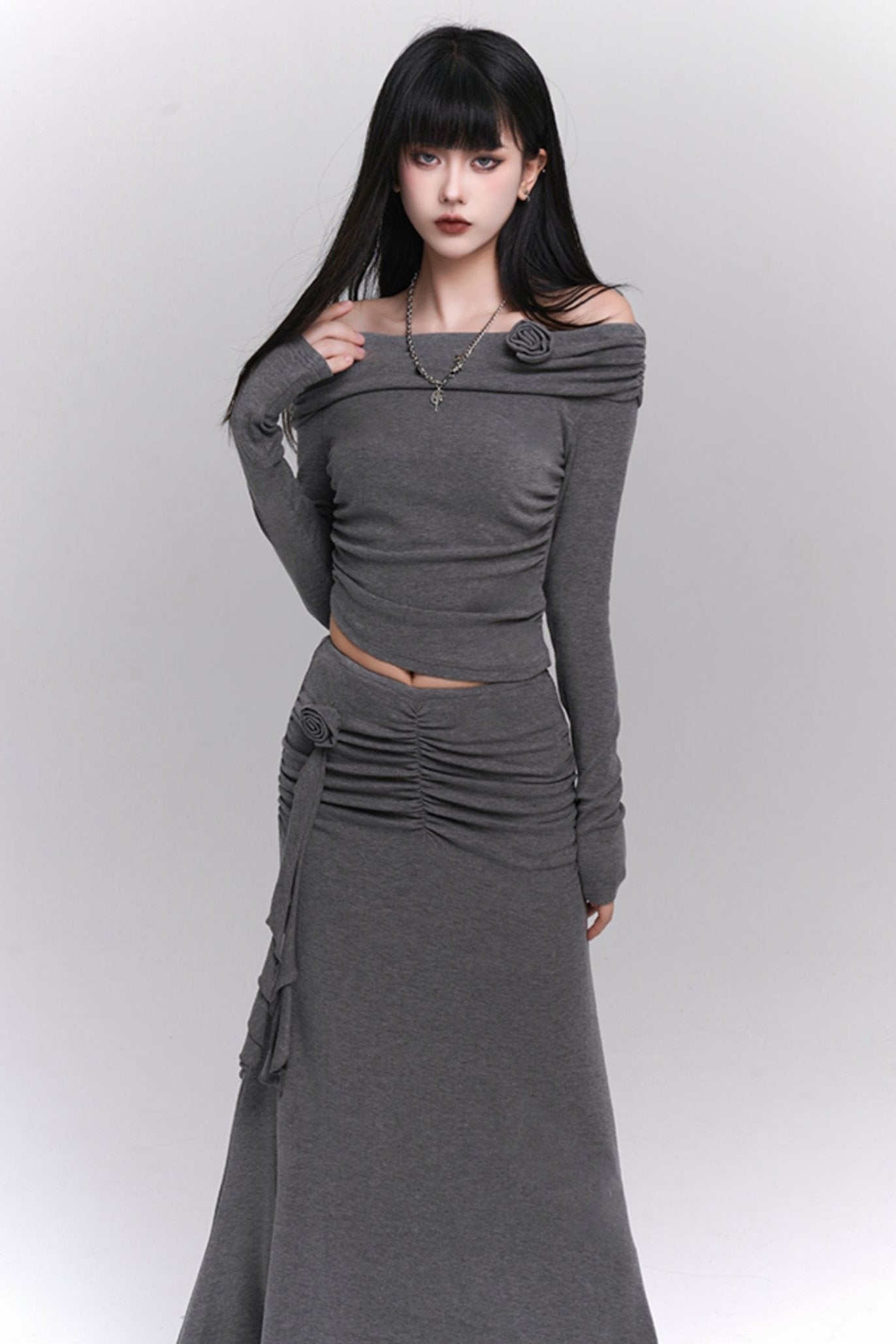 Sweet Spicy One-shoulder Set