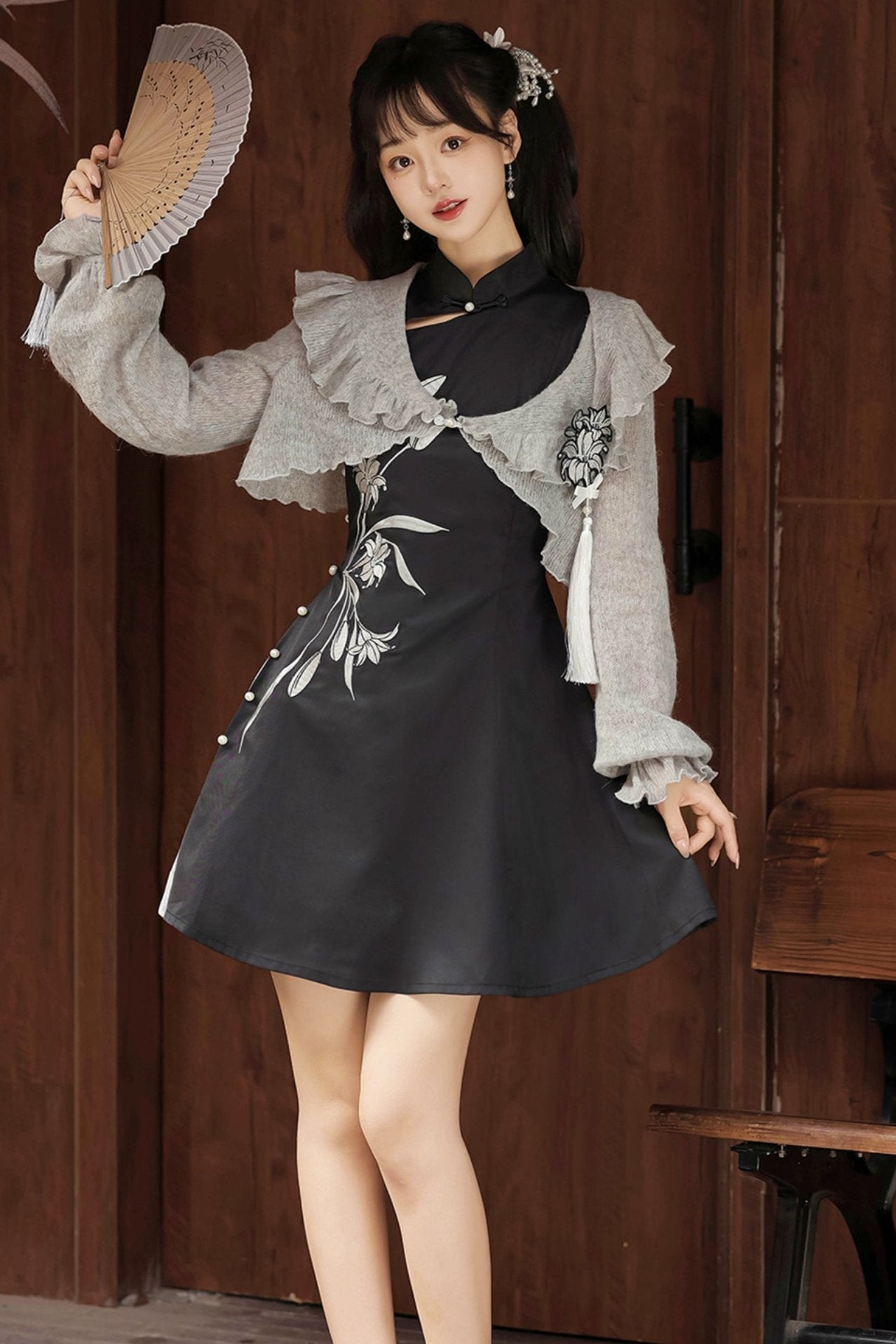 Cheongsam Dress + Short Top