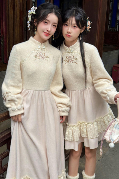 [pre-order] Autumn and Winter Vest Dress Set