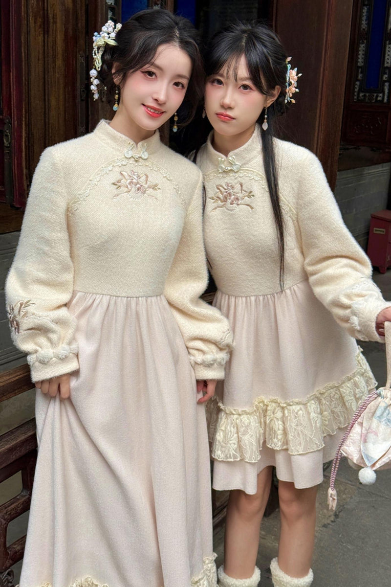 [pre-order] Autumn and Winter Vest Dress Set