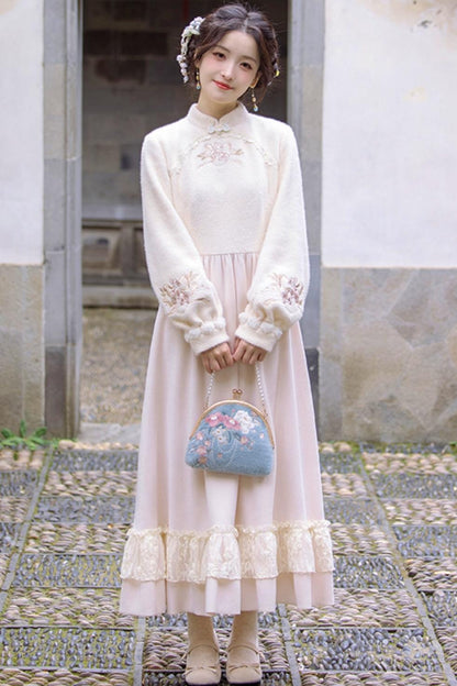 [pre-order] Autumn and Winter Vest Dress Set