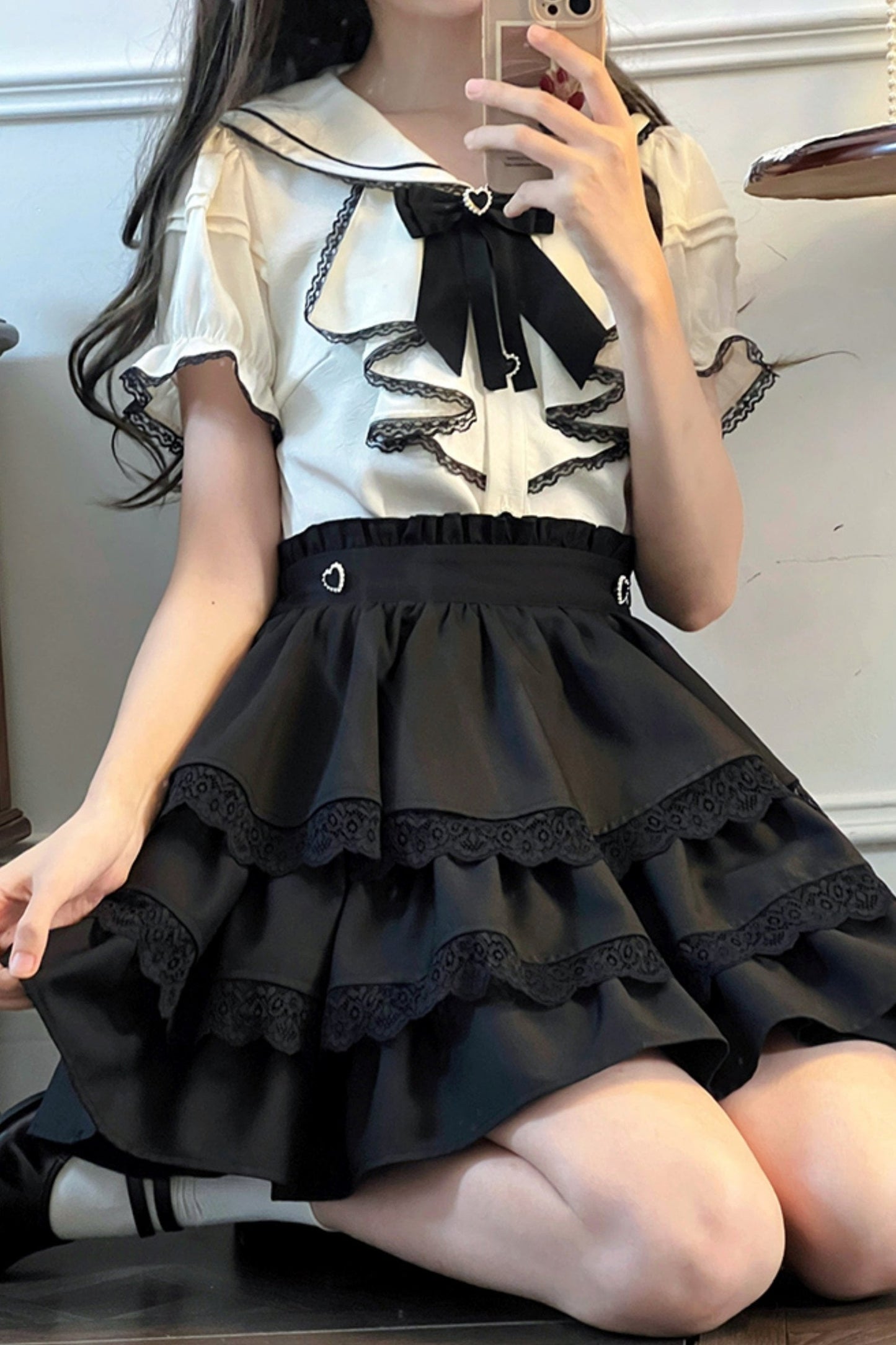 Retro Palace Sailor Suit Skirt Set