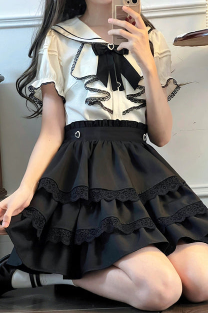 Retro Palace Sailor Suit Skirt Set