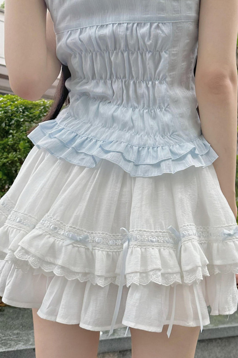 One-shoulder Doll Skirt Set