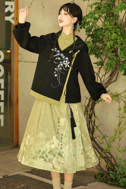 Chinese-style Girl Hoodie + Skirt