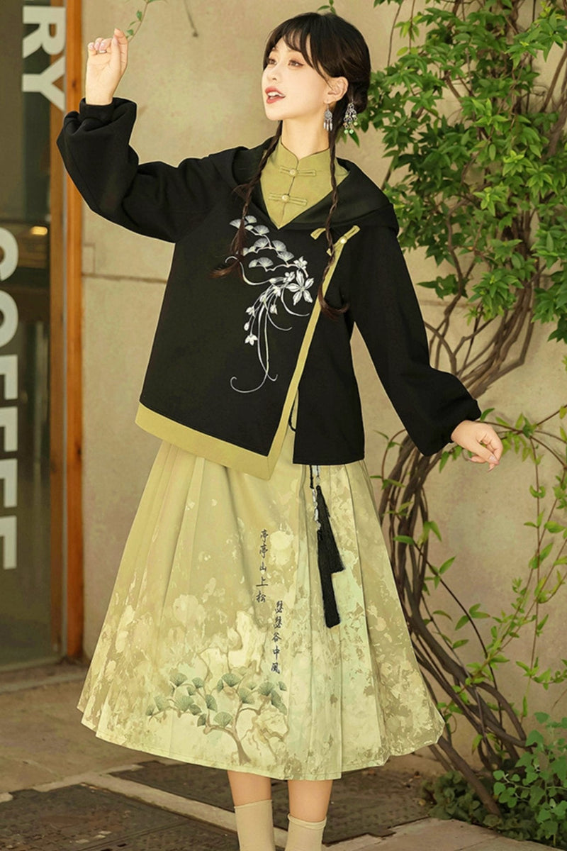 Chinese-style Girl Hoodie + Skirt
