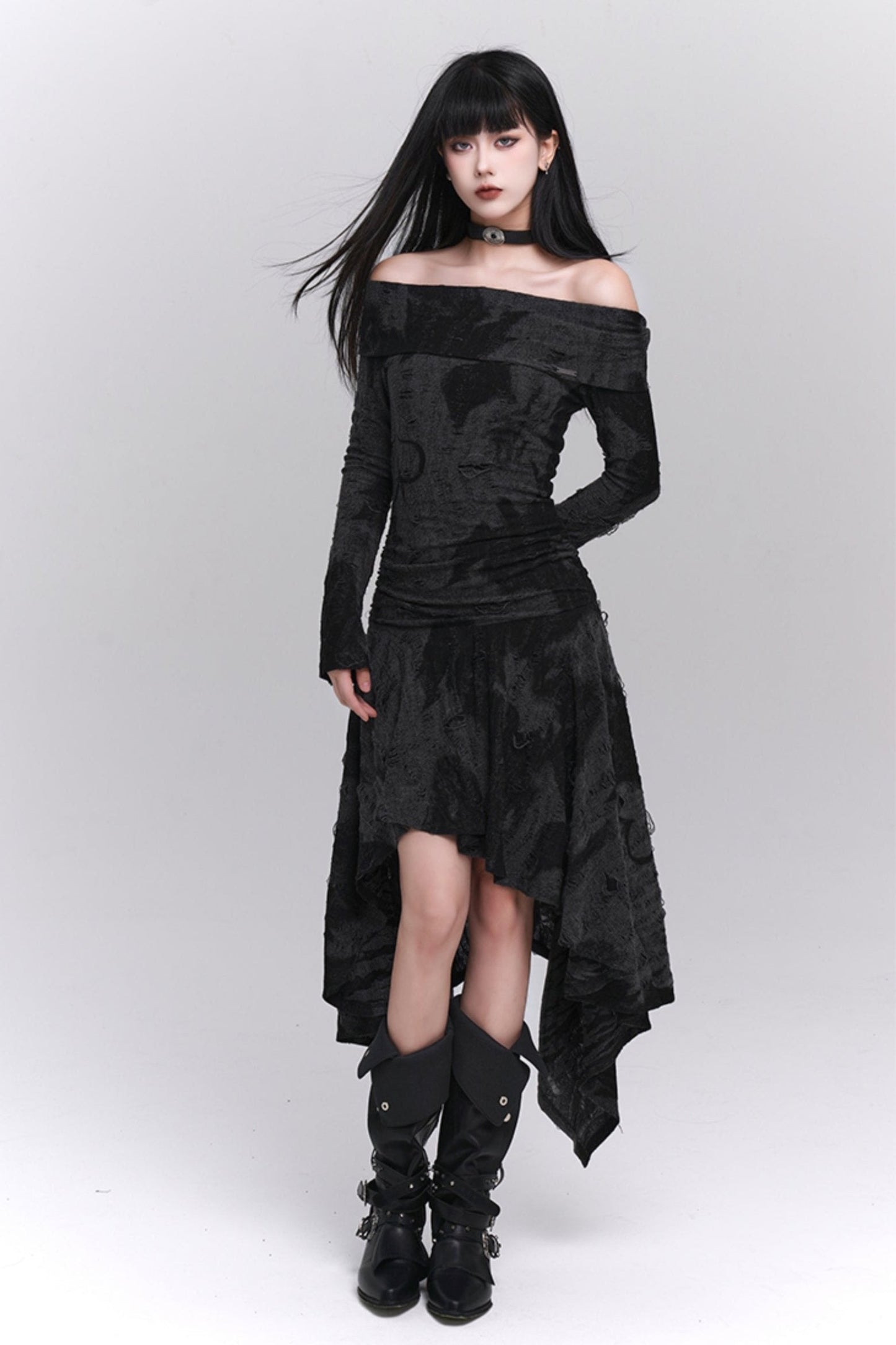 Cold Niche One-shoulder Dress