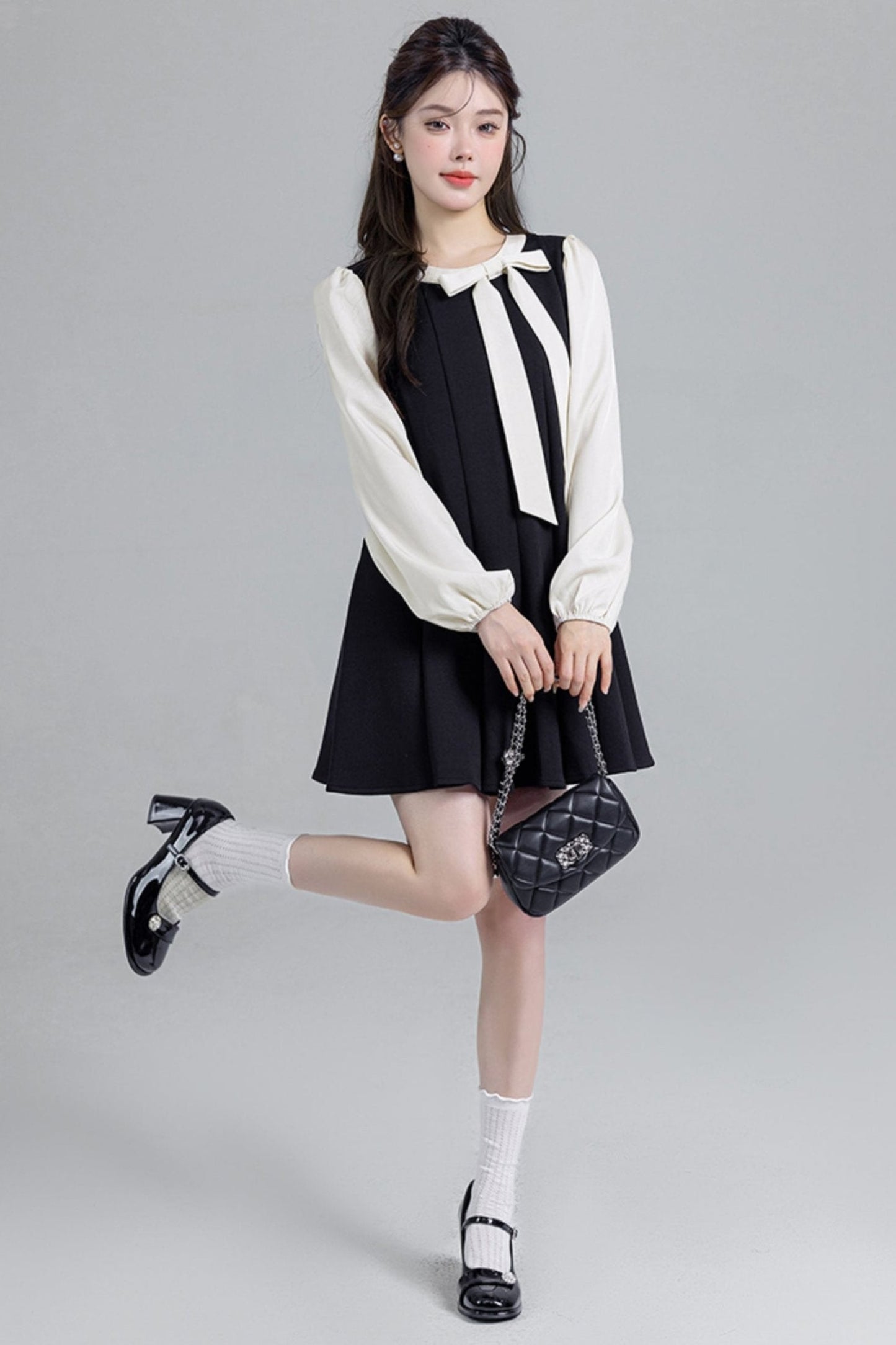 Black Bow Temperance Dress