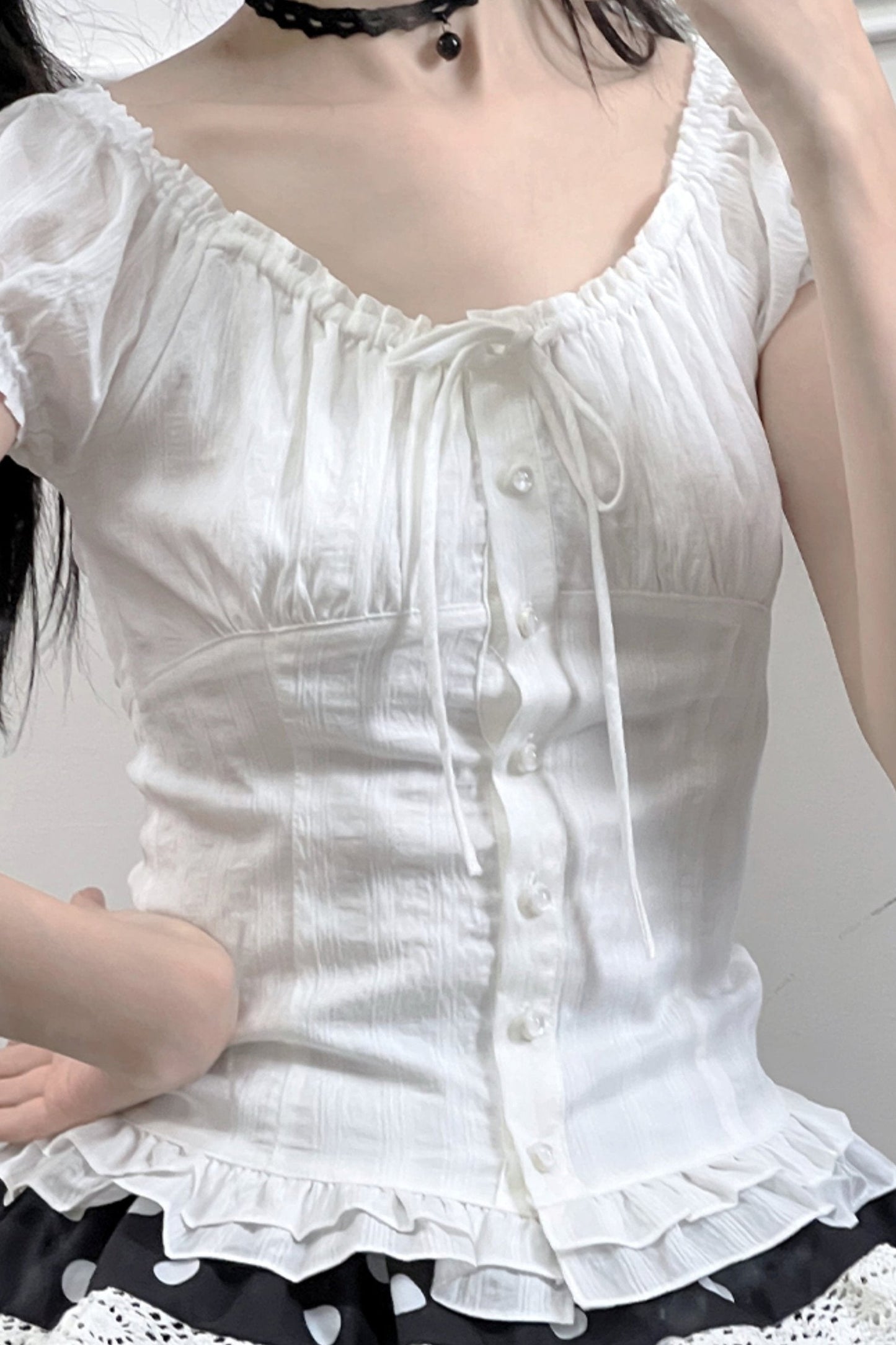 One-shoulder Doll Skirt Set