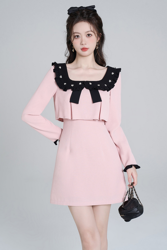 Square Neck Sweet Dress