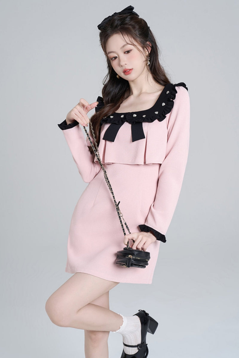 Square Neck Sweet Dress