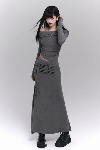Sweet Spicy One-shoulder Set