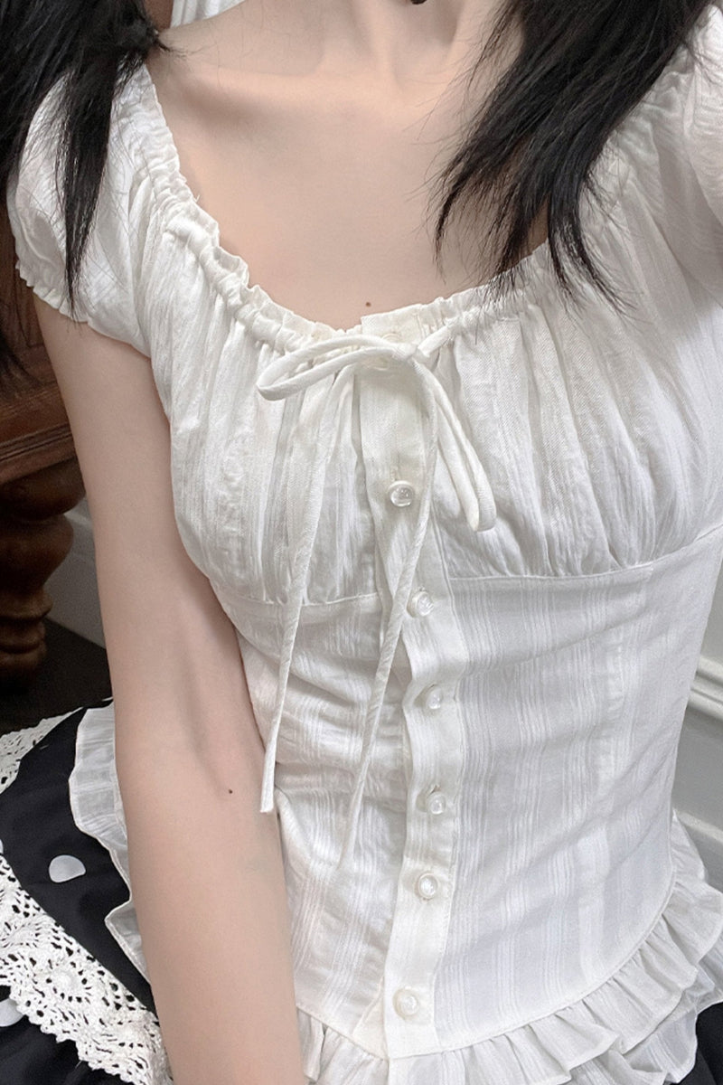 One-shoulder Doll Skirt Set