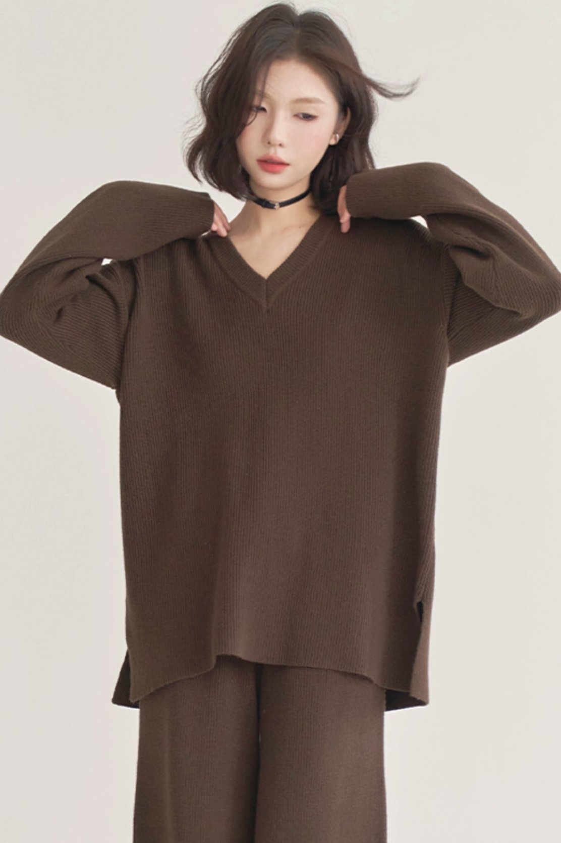 Lace Stitch Loose Satin Top