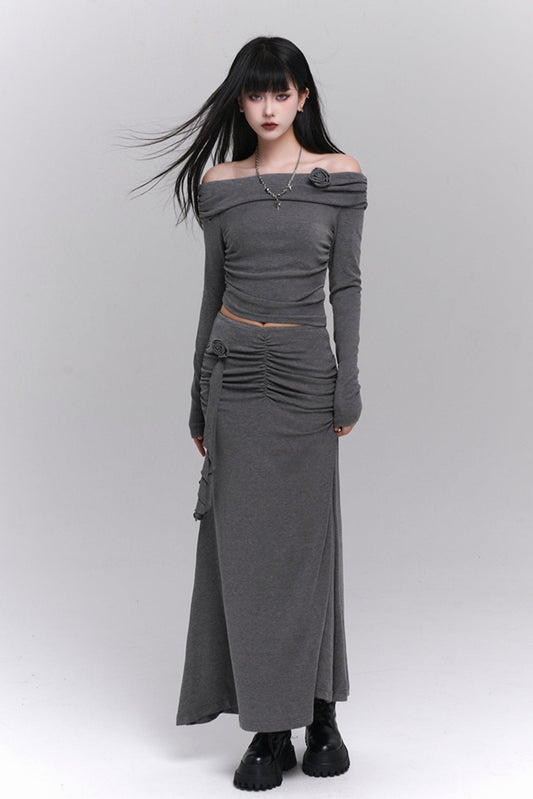 Sweet Spicy One-shoulder Set