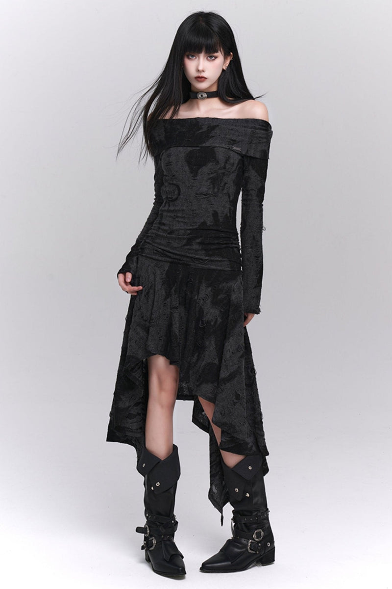 Cold Niche One-shoulder Dress